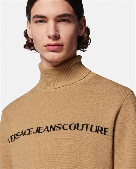 versace turtle neck men|versace logo sweater.